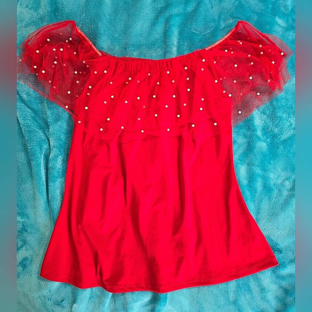 EUC Women's Off The Shoulder Top Size 1X